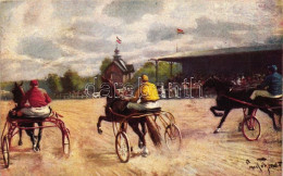 ** T1/T2 Carriage Driving Race, Wohlgemuth & Lissner Kunstverlagsgesellschaft No. 575. S: Paul Thomas - Zonder Classificatie