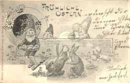 T2 Easter, Dwarves, Rabbits, Dietze's Hobuchdruckerei No. 119. S: P. Dietze - Unclassified