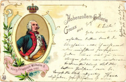 T4 König Friedrich Wilhelm II / Frederick William II Of Prussia, Hohenzollern-Gallerie Floral, Art Nouveau, Litho (b) - Ohne Zuordnung