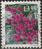 NORWAY 1997 Flowers - 13k. - Purple Saxifrage FU - Used Stamps