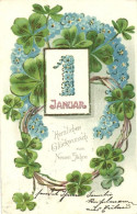 T2/T3 New Year, January 1st, Floral, Emb. Litho - Sin Clasificación