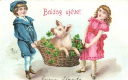 T2/T3 New Year, Children, Pig, Clover, Litho (EK) - Sin Clasificación