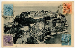 Monaco 1932 Postcard Le Rocher - Vue Prise De L'Observatoire; Scott 64, 66, 70, 73  - Arms & Prince Louis II - Covers & Documents