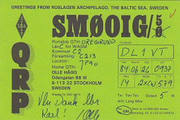 AK 185244 QSL - Sweden - Roslagen Archipelago - Stockholm - Radio Amateur