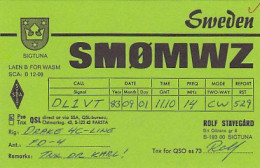 AK 185246 QSL - Sweden - Sigunta - Radio Amateur