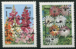 Irak ** N° 1341/1342 Surchargés - Conférence Arabe Au Sommet. Fleurs - Iraq