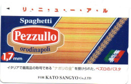 Pâte Spaghetti  Pezzullo Télécarte Japon Phonecard (F 201) - Alimentazioni