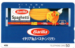 Pâte Spaghetti Barrilla Télécarte Japon Phonecard (F 202) - Alimentazioni