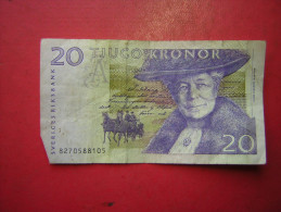 1 BILLET  SUEDE    20 TJUGO KRONOR  SVERIGES RIKSBANK - Suecia