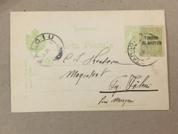 Romania Postal Stationery Entier Postal Ganzsache - Falciu Targoviste Timbru De Ajutor Aid Stamp Timbre D'aide - Briefe U. Dokumente