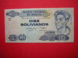 1 BILLET  BANCO CENTRAL DE BOLIVIA 10 DIEZ BOLIVIANOS  1986 - Bolivia