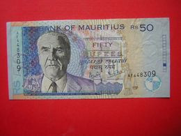 1 BILLET BANK OF MAURITIUS  RS 50 FIFTY RUPEES  2001 - Mauricio