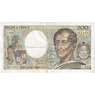 France, 200 Francs, Montesquieu, 1987, V.050, TB+, Fayette:70.07, KM:155b - 200 F 1981-1994 ''Montesquieu''