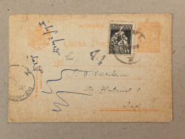 Romania Postal Stationery Entier Postal Ganzsache - Iasi Zlataust 1924 Ferdinand Social Assistance Stamp - Cartas & Documentos