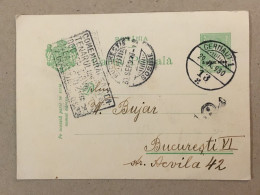 Romania Postal Stationery Entier Postal Ganzsache Cernauti Czernowitz Bukowina Centenary Jubilee 1930 Bucuresti - Brieven En Documenten