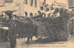 CPA 53 CAVALCADE DE BALLEE / MAYENNE / 25 AOUT 1912 / LA MOISSON / Cliché Rare - Other & Unclassified
