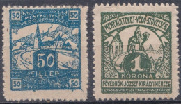 Transylvanie 1918 (*) Kolozsvar Matthias Rex KING Charité Pour Les Réfugiés 1er Guerre Mondiale Vignettes Hongrie (J26) - Siebenbürgen (Transsylvanien)