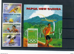 A22348)Olympia 2000: Papua-NG. 885 - 888** + Bl 19** - Sommer 2000: Sydney