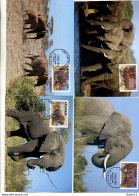 A41488)WWF-Maximumkarte Saeuegetiere: Uganda 960 - 963 - Maximum Cards