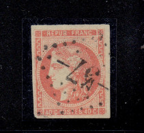 N°48 "c" Rouge Orangé OB GC 57 ALENCON ORNE - Signé - TB - 1870 Uitgave Van Bordeaux