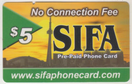 CANADA - No Connection Fee - City View, Sifa Prepaid Card $5, Used - Canada