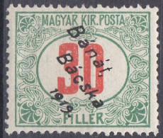 Hongrie Banat Bacska Taxe 1919 Mi 6 *  (J23) - Banat-Bacska