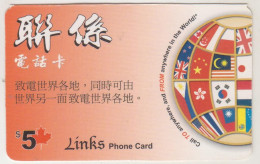 CANADA - Links Prepaid Card $5, Used - Canada