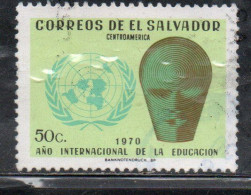 EL SALVADOR 1970 EDUCATION YEAR 50c USADO USED USATO OBLITERE' - Salvador