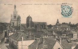 Dreux * Vue De La Ville Prise D'un Toit * Hôtel De Ville , église St Pierre , Hôtel De La Caisse D'épargne * Banque Bank - Dreux