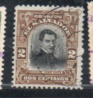 EL SALVADOR 1912 MANUEL JOSE ARCE 2c USED USATO OBLITERE' - Salvador