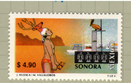 Mexico 1999, Bird, Birds, Pelican, $4.90, MNH** (Split From Set Of 28v) - Pelícanos