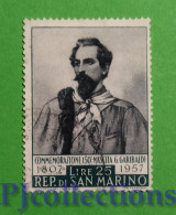 S846- SAN MARINO 1957 COMMEMORAZIONE NASCITA DI GARIBALDI 25L USATO - USED - Used Stamps