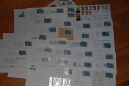 57 Lettres De France, Flammes, Timbre Seul Sur Lettre, Année 2004 - Used Stamps