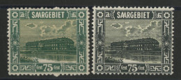 SARRE N° 95 + 96 (MI 93 + 101) Neufs * (MH) Cote 57 € - Unused Stamps