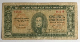 Uruguay 50 Centesimos, 1939, Serie B, P 34. - Uruguay