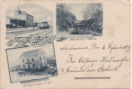 68.-  Gruss Aus Napoleonsinsel - Mulhouse - Bahnhof - Gare - Wirthschaft Zum Bahnhof - Auberge à La Gare - Herentals