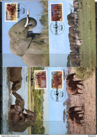 A51376)WWF-Maximumkarten Saeugetiere: Uganda 361 - 364 - Cartes-maximum