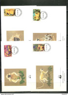 A51381)WWF-FDC Saeugetiere: Bhutan 840 - 843 - FDC