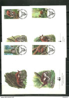 A51388)WWF-FDC Saeugetiere: Zaire 875 - 878 - FDC