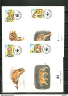 A51391)WWF-FDC Saeugetiere: Laos 706 - 709 - FDC