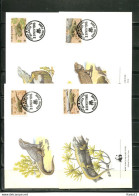 A51438)WWF-FDC Reptilien: Turks + Caicos-Inseln 777 - 780 - FDC