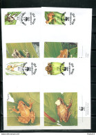 A51544)WWF-FDC Amphibien: Fiji 586 - 589 - FDC