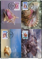 A51558)WWF-Maximumkarten Fische: Nevis 523 - 526 - Cartes-maximum