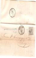 TP 17 S/L. Société John Cockerill LOS PTS 332 + Obl. Seraing 17/5/1867 8S  > Liège C. D'arrivée LIEGE 17/5/67 9S - Postmarks - Points