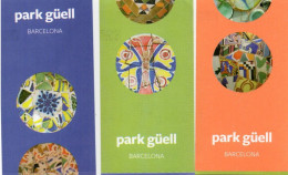 2022 - GAUDI BARCELONE - PARK GUELL - LOT 3 TICKETS - Tickets D'entrée