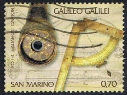 2014 - SAN MARINO - 450° ANNIVERSARIO DELLA NASCITA DI GALILEO / 450th ANNIVERSARY OF THE BIRTH OF GALILEO . USATO - Gebraucht