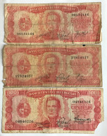 Uruguay 100 Pesos, 1967, Diferentes Firmas, P 47. - Uruguay