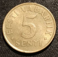 ESTONIE - EESTI - 5 SENTI 1992 - KM 21 - Estland