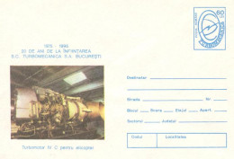 131  Moteur De Hélicoptère: PAP 1995 - Helicopter Engine On Postal Stationery Cover From Romania - Hélicoptères