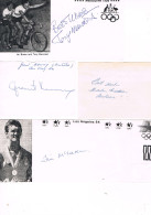 JEUX OLYMPIQUES - 4 AUTOGRAPHES DE MEDAILLES OLYMPIQUES - CONCURRENTS D'AUSTRALIE - - Handtekening